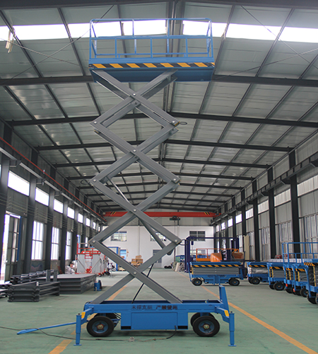 四輪簡易移動剪叉式防爆升降機(jī)